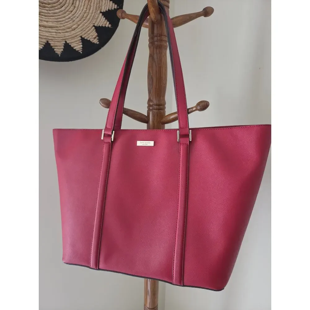 Kate Spade Red Saffiano Leather Tote Bag | Excellent Condition